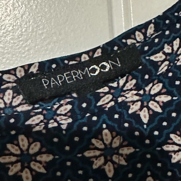 Papermoon teal blue print blouse - Picture 3 of 4